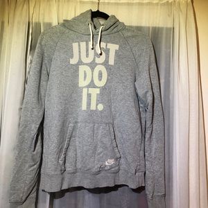 Just do it Nike gray hoodie